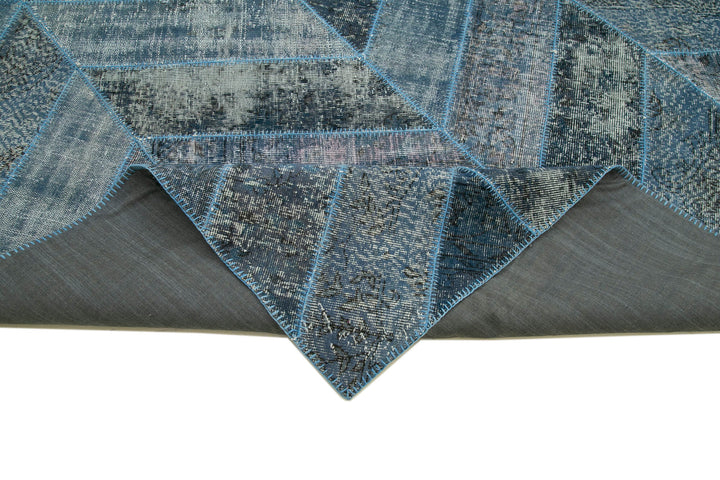 9x12 Blue Modern Patchwork Rug - 30970