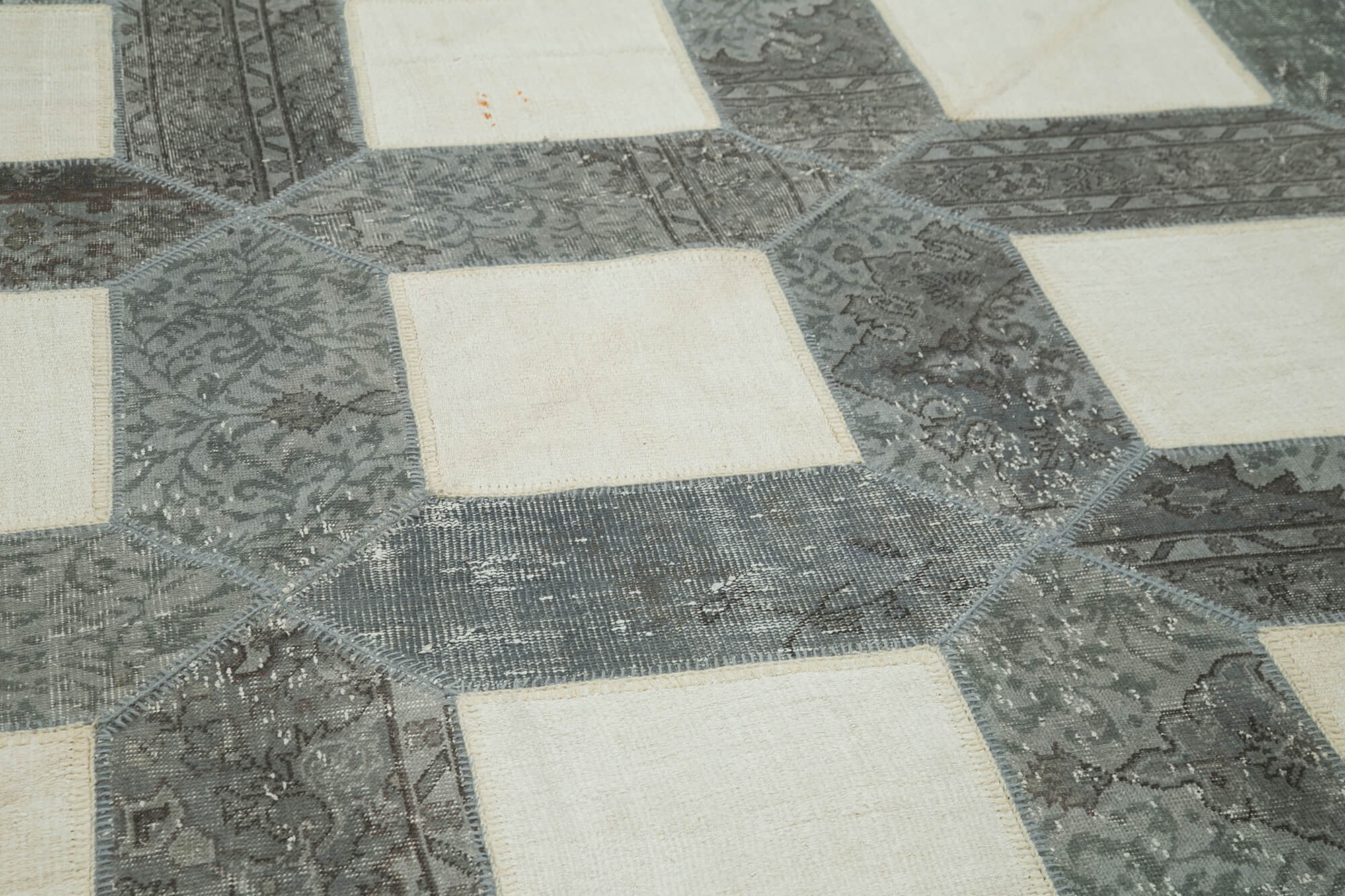8x12 Grey Modern Patchwork Rug - 30973