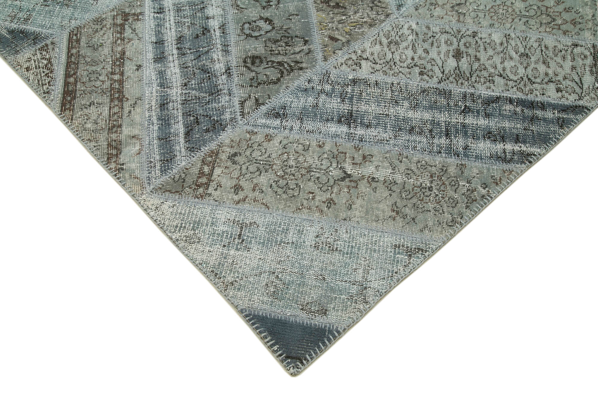 9x12 Grey Modern Patchwork Rug - 30975