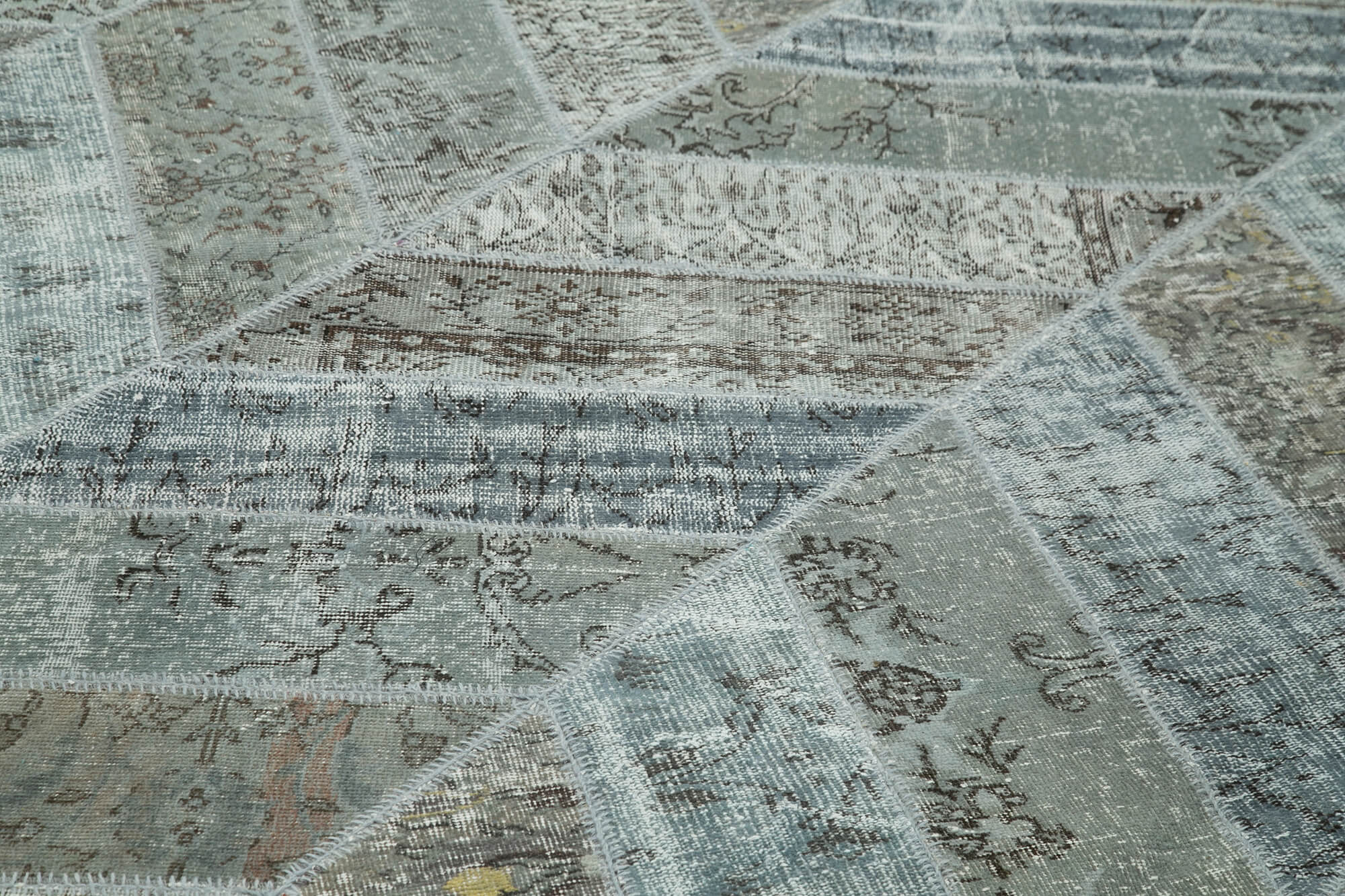 9x12 Grey Modern Patchwork Rug - 30975