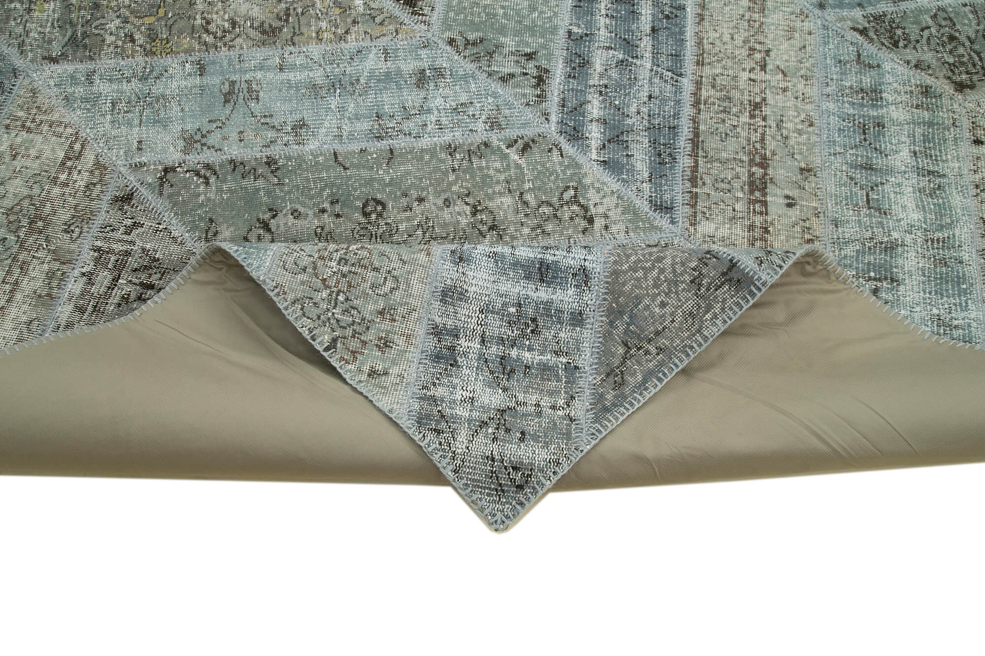 9x12 Grey Modern Patchwork Rug - 30975