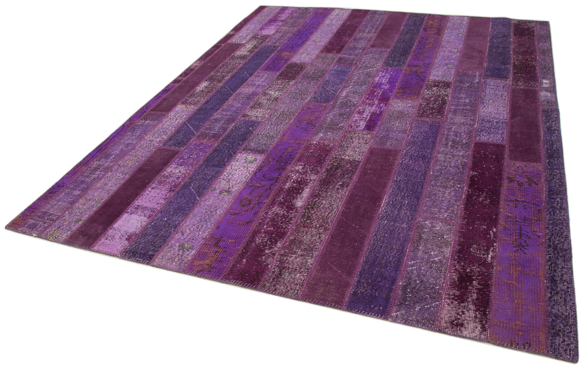 8x10 Purple Modern Patchwork Rug - 30976