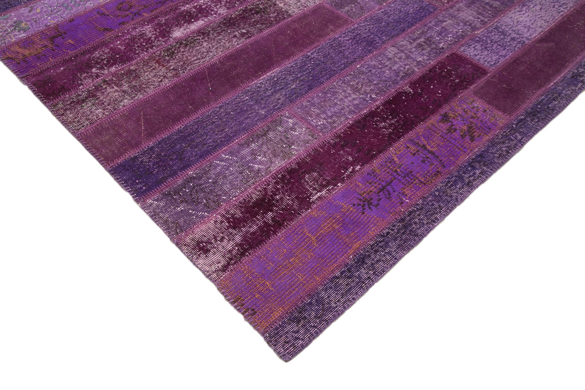 8x10 Purple Modern Patchwork Rug - 30976