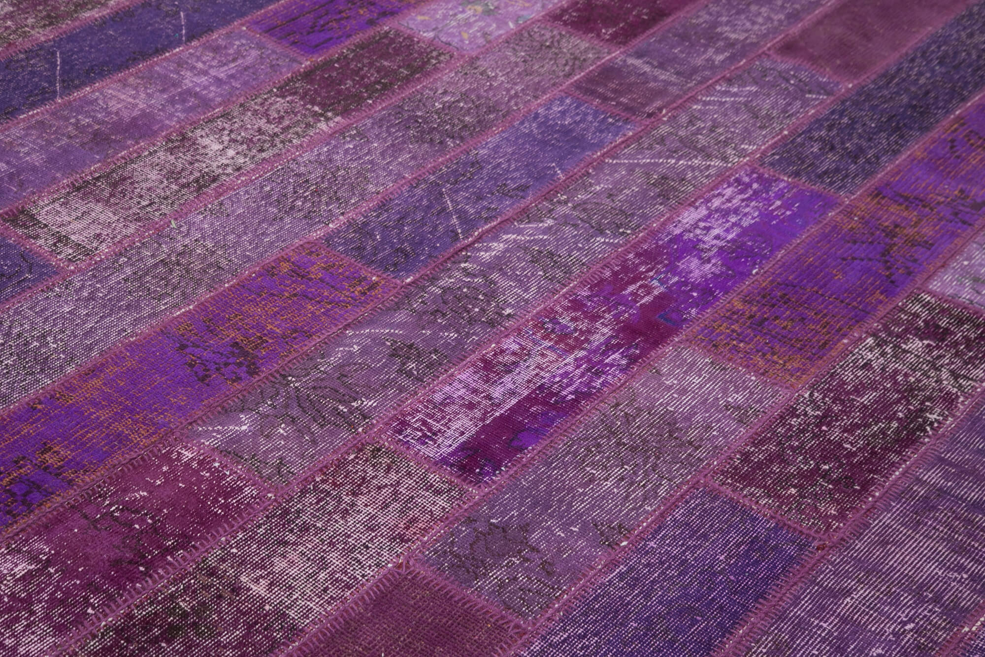 8x10 Purple Modern Patchwork Rug - 30976