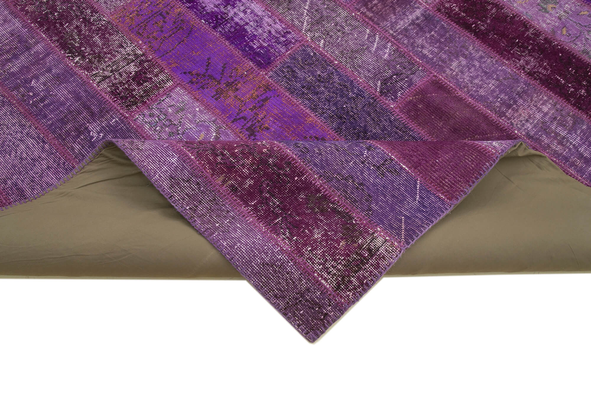 8x10 Purple Modern Patchwork Rug - 30976