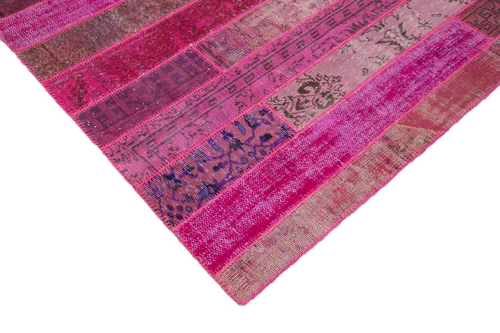 8x10 Pink Modern Patchwork Rug - 30978