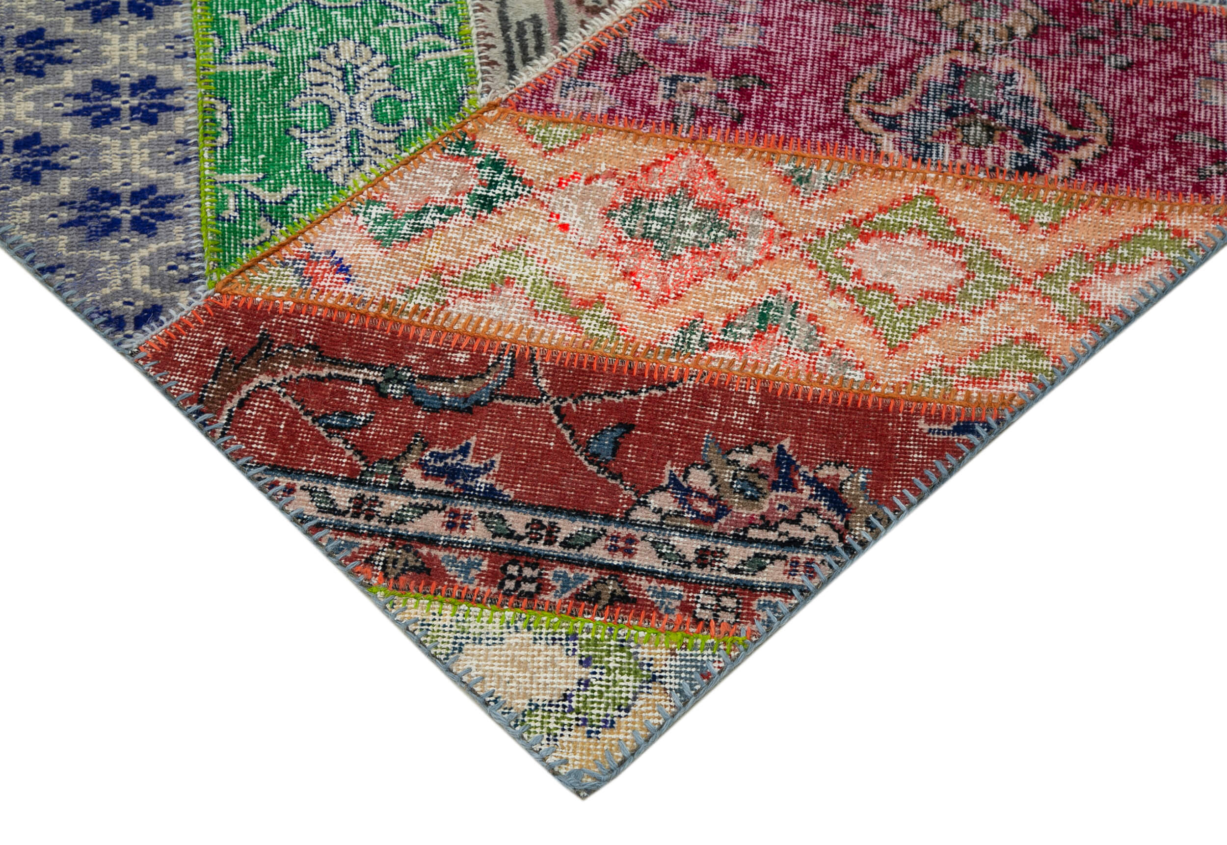 8x10 Multicolor Modern Patchwork Rug - 30983