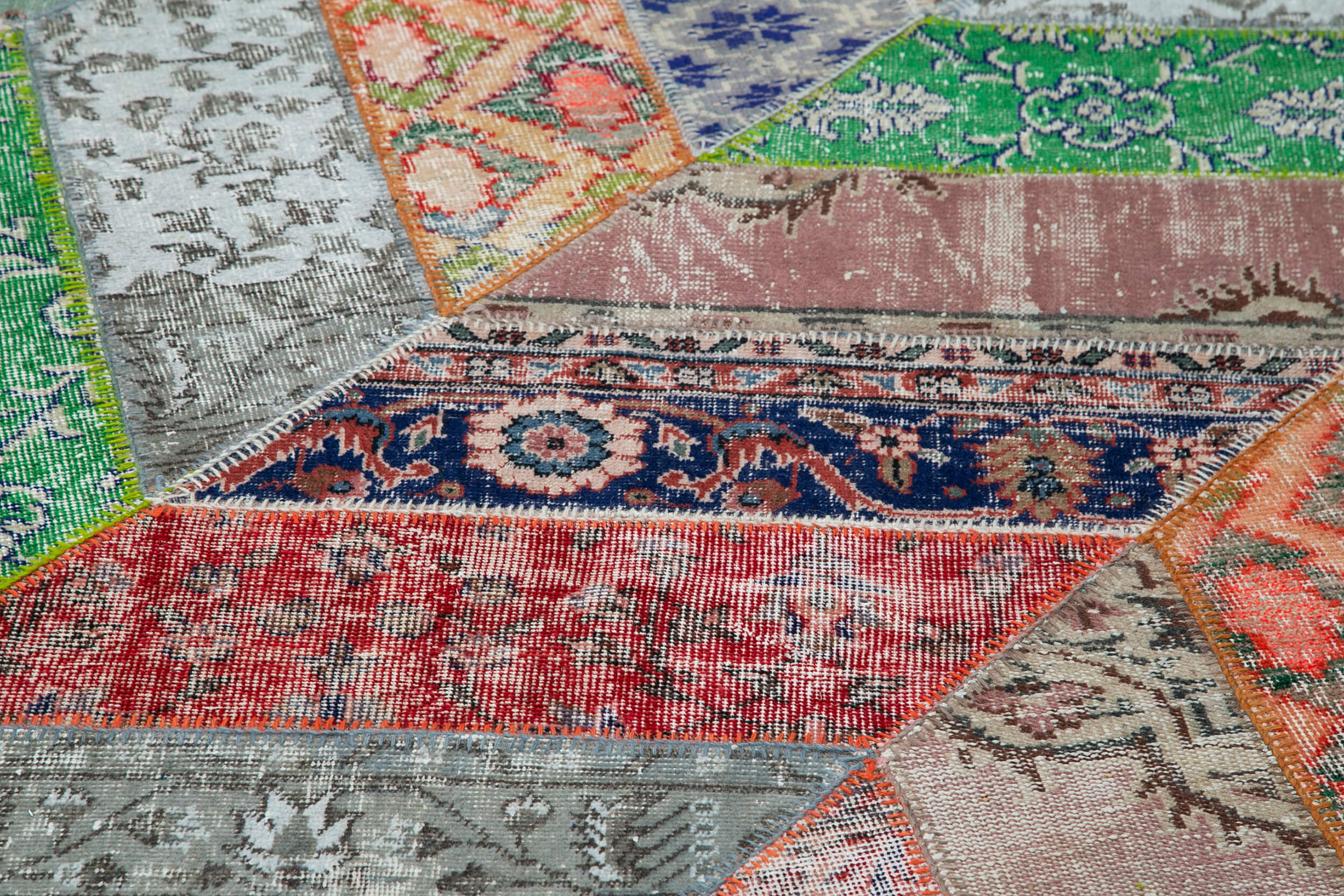 8x10 Multicolor Modern Patchwork Rug - 30983