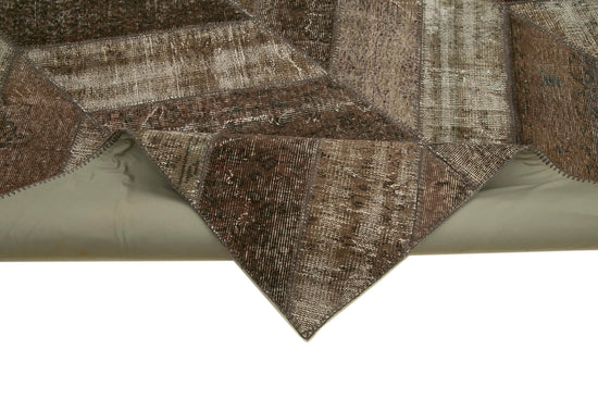 8x10 Brown Modern Patchwork Rug - 30984