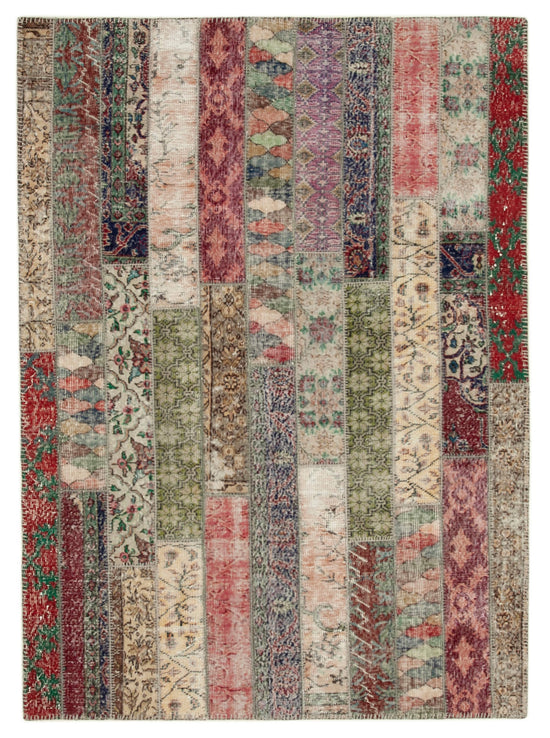 6x8 Multicolor Modern Patchwork Rug - 30986
