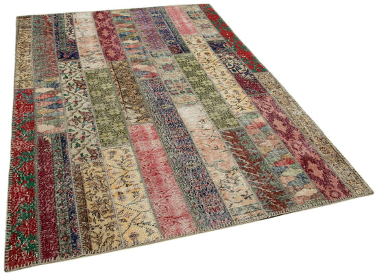 6x8 Multicolor Modern Patchwork Rug - 30986