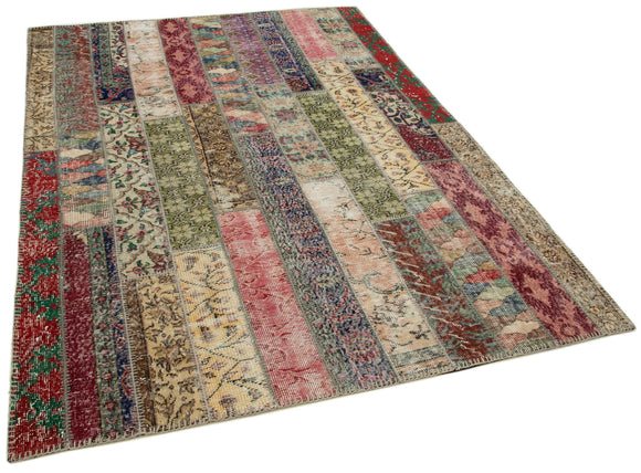 6x8 Multicolor Modern Patchwork Rug - 30986