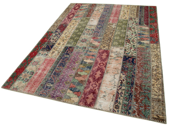 6x8 Multicolor Modern Patchwork Rug - 30986