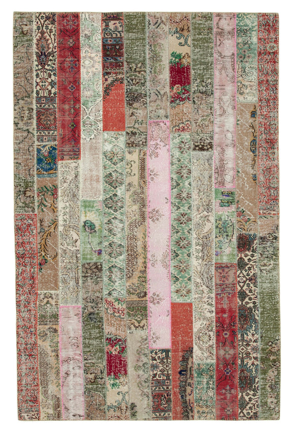 7x10 Multicolor Modern Patchwork Rug - 30989