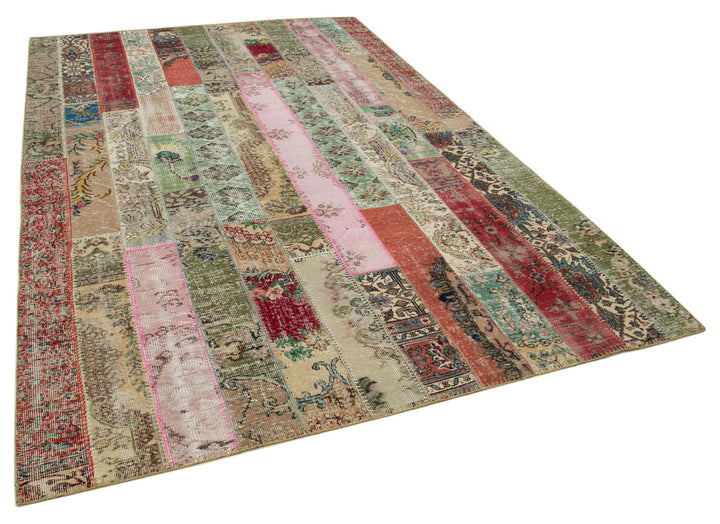 7x10 Multicolor Modern Patchwork Rug - 30989