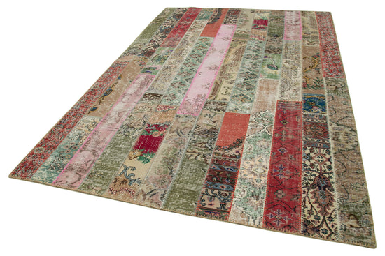 7x10 Multicolor Modern Patchwork Rug - 30989