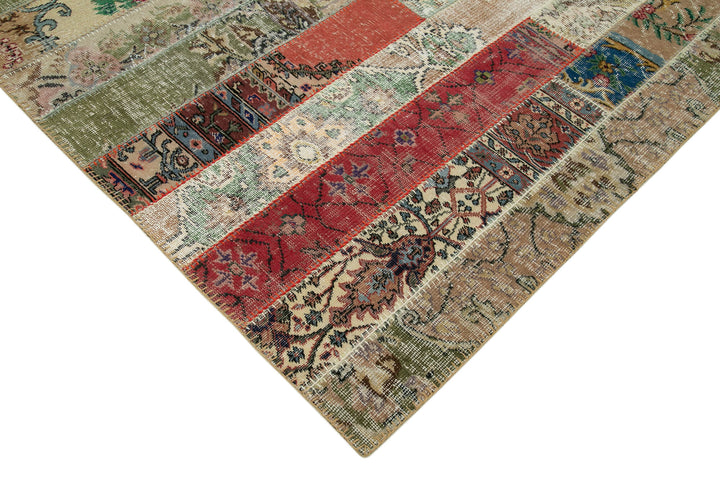7x10 Multicolor Modern Patchwork Rug - 30989