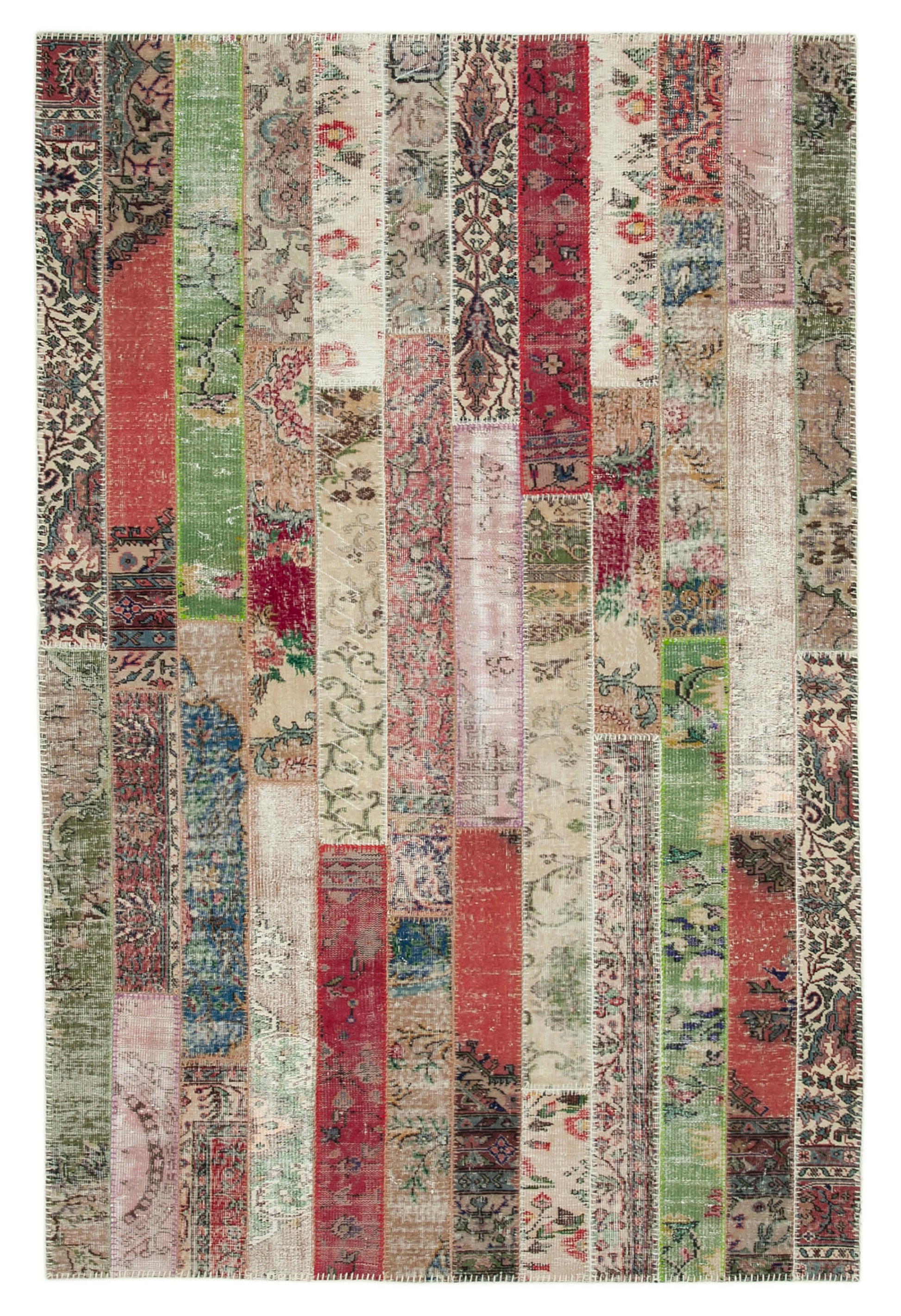 7x10 Multicolor Modern Patchwork Rug - 30990