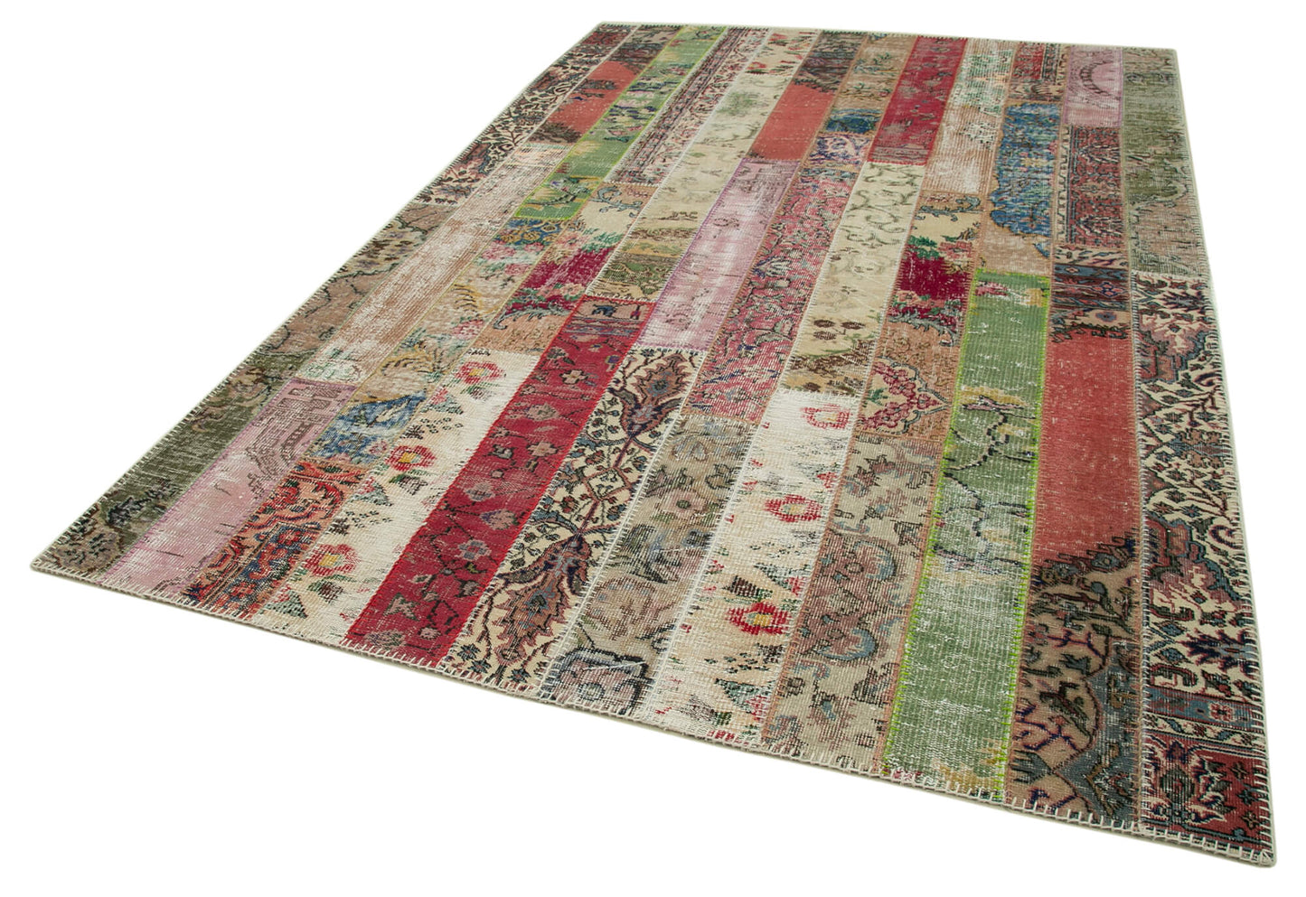 7x10 Multicolor Modern Patchwork Rug - 30990