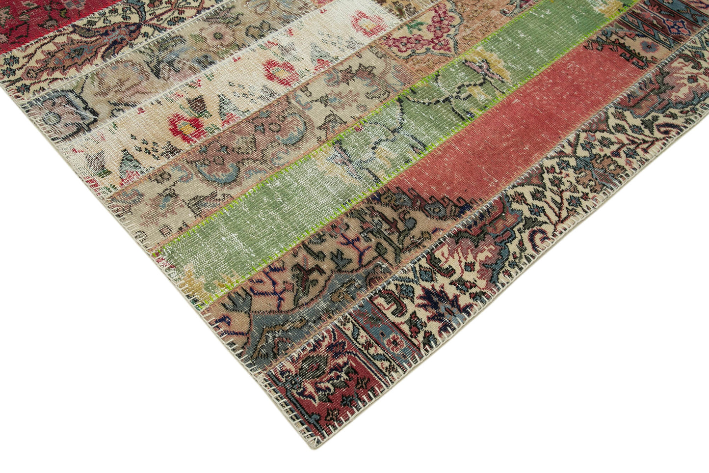 7x10 Multicolor Modern Patchwork Rug - 30990