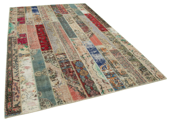 6x10 Multicolor Modern Patchwork Rug - 30992