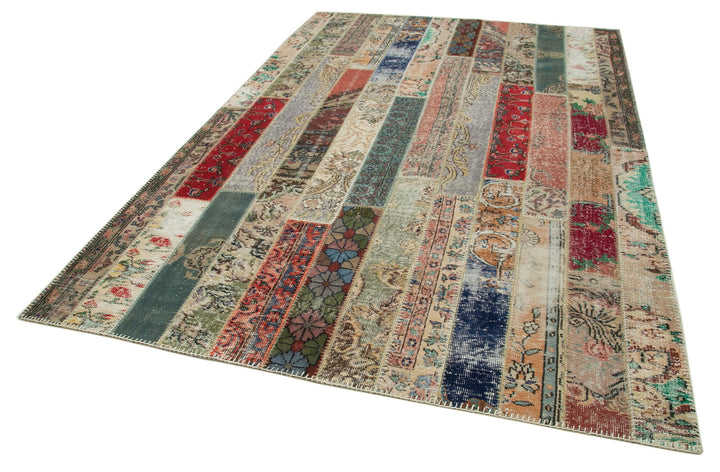 6x10 Multicolor Modern Patchwork Rug - 30992