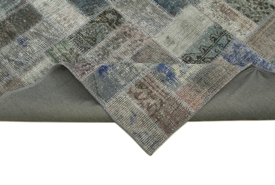 7x10 Grey Modern Patchwork Rug - 30994