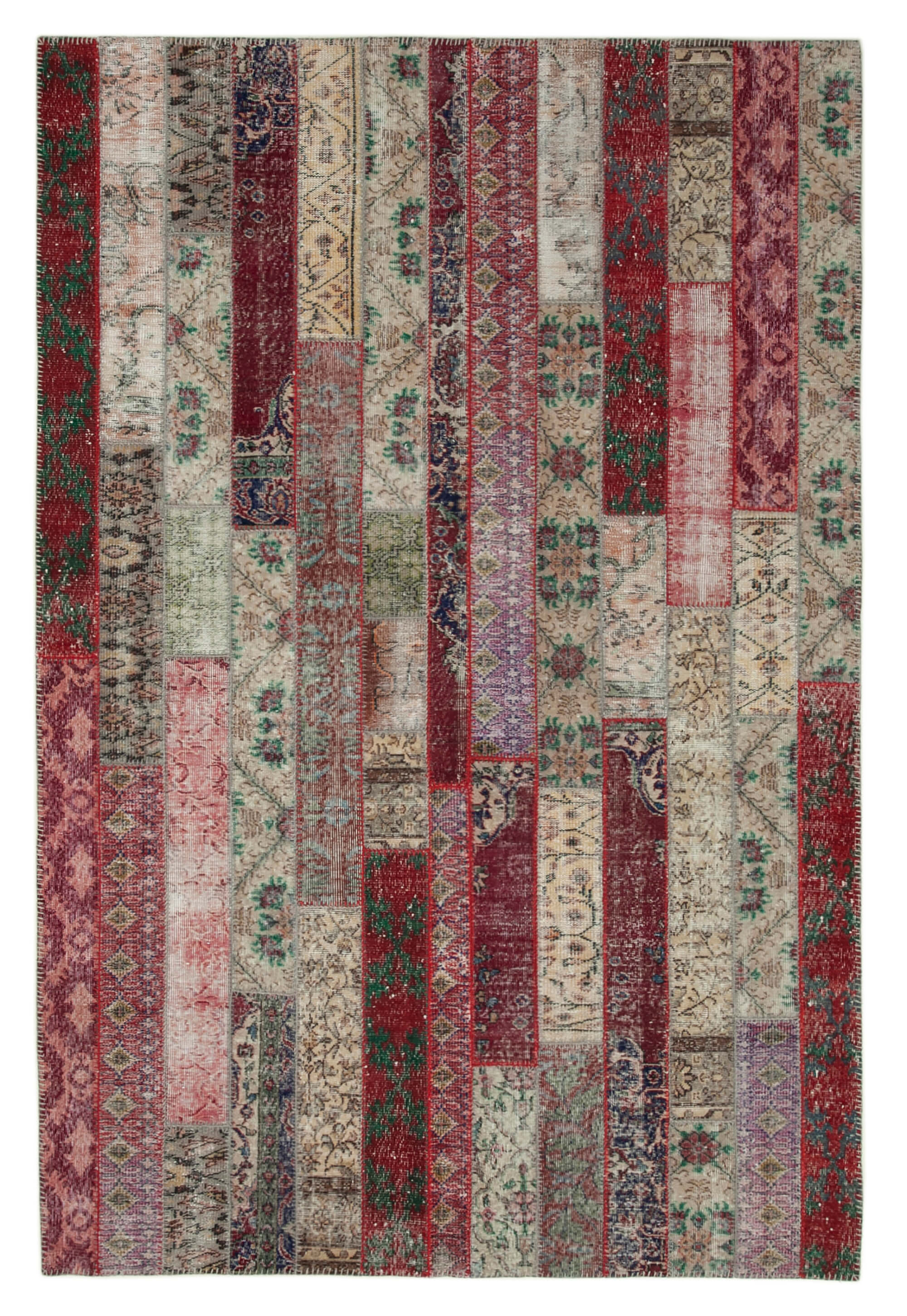 7x10 Multicolor Modern Patchwork Rug - 30995