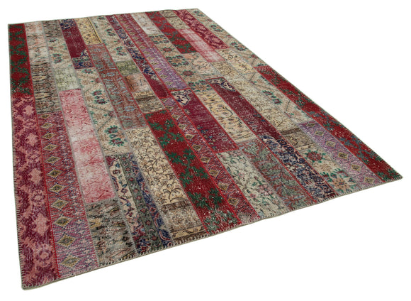 7x10 Multicolor Modern Patchwork Rug - 30995