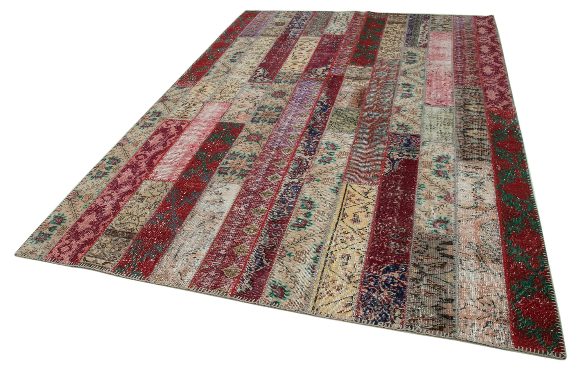 7x10 Multicolor Modern Patchwork Rug - 30995