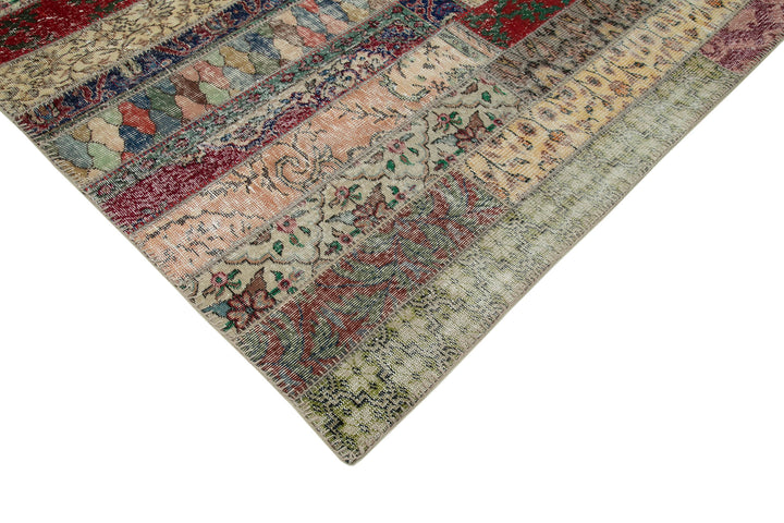 7x10 Multicolor Modern Patchwork Rug - 30996