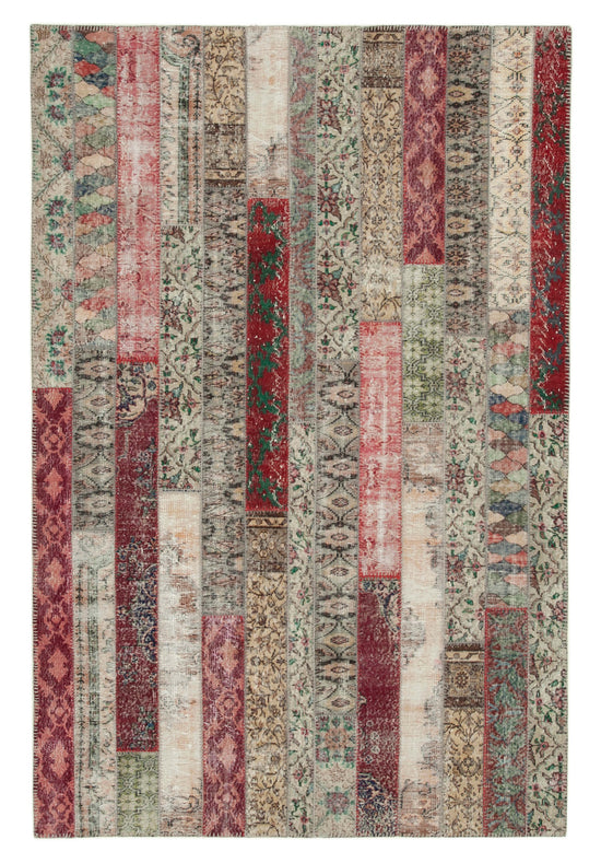 7x10 Multicolor Modern Patchwork Rug - 30997