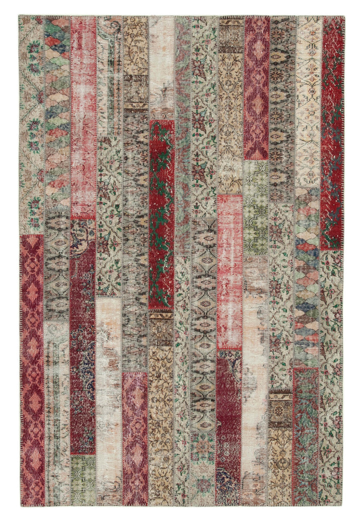 7x10 Multicolor Modern Patchwork Rug - 30997