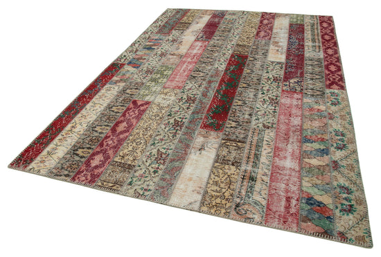 7x10 Multicolor Modern Patchwork Rug - 30997