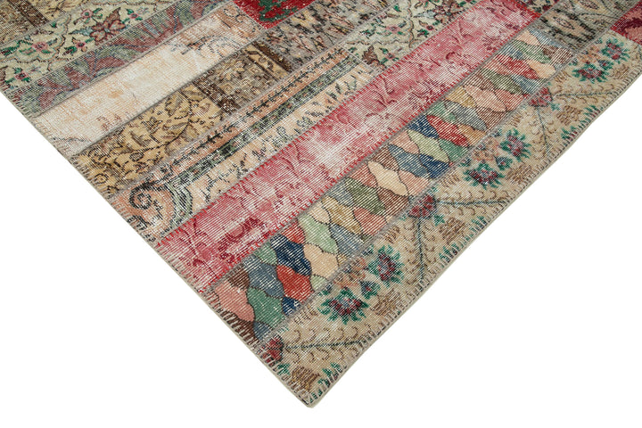 7x10 Multicolor Modern Patchwork Rug - 30997