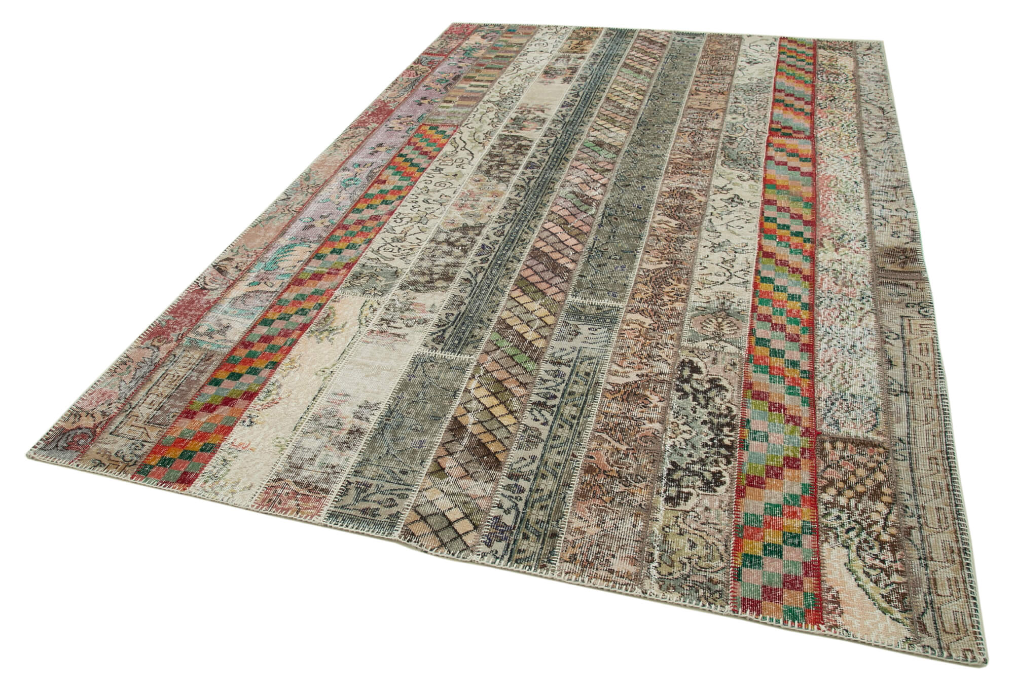 7x10 Multicolor Modern Patchwork Rug - 30998