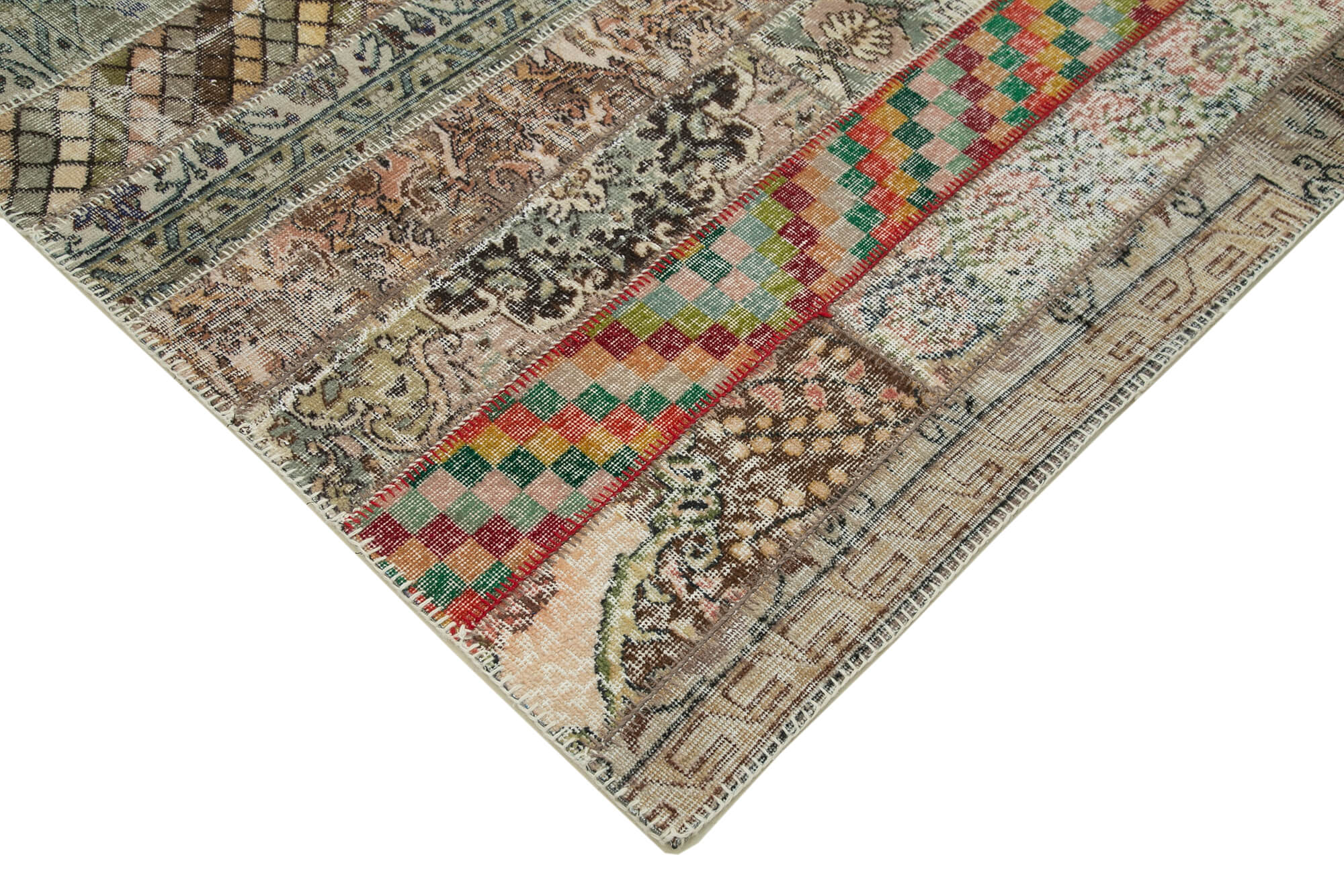 7x10 Multicolor Modern Patchwork Rug - 30998