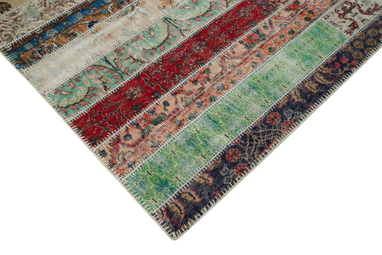 7x10 Multicolor Modern Patchwork Rug - 30999