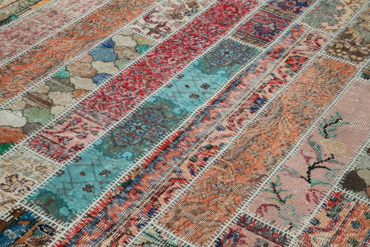 7x10 Multicolor Modern Patchwork Rug - 30999