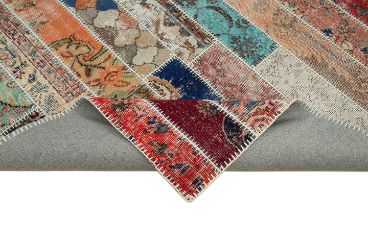 7x10 Multicolor Modern Patchwork Rug - 31001