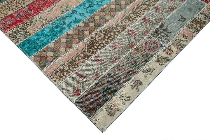 7x10 Multicolor Modern Patchwork Rug - 31006