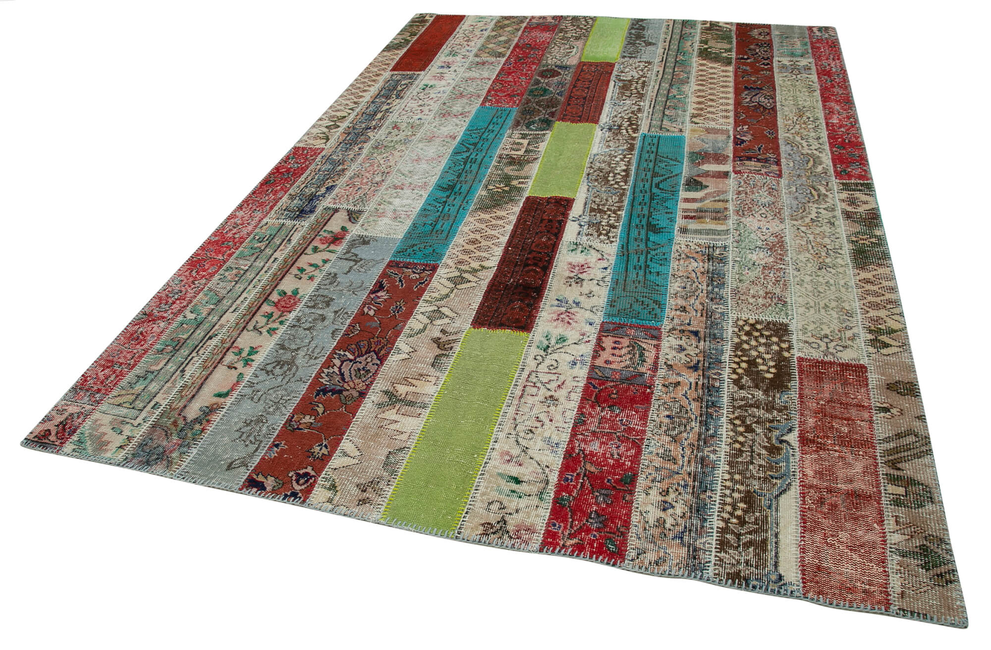 7x10 Multicolor Modern Patchwork Rug - 31007