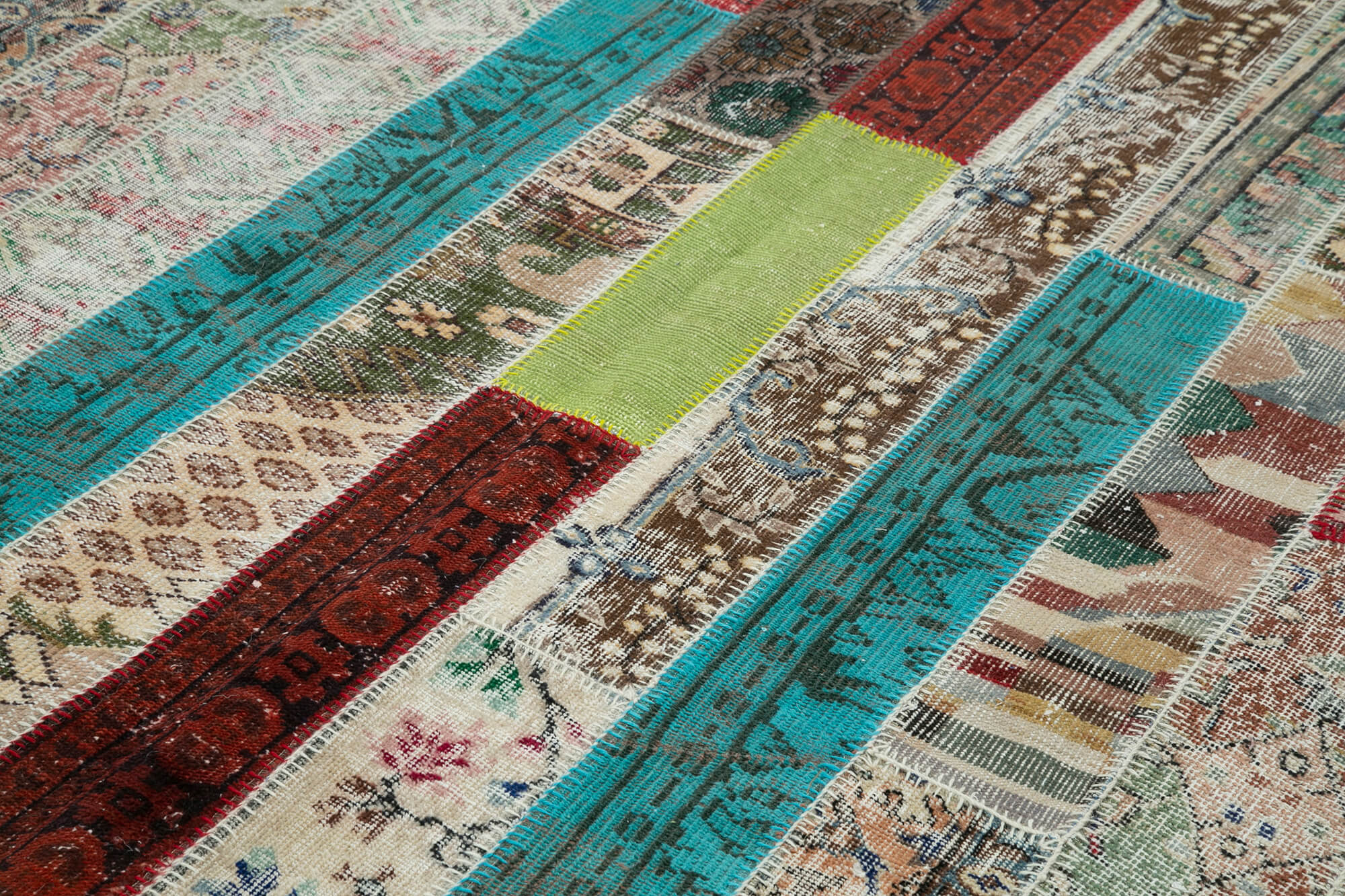 7x10 Multicolor Modern Patchwork Rug - 31007