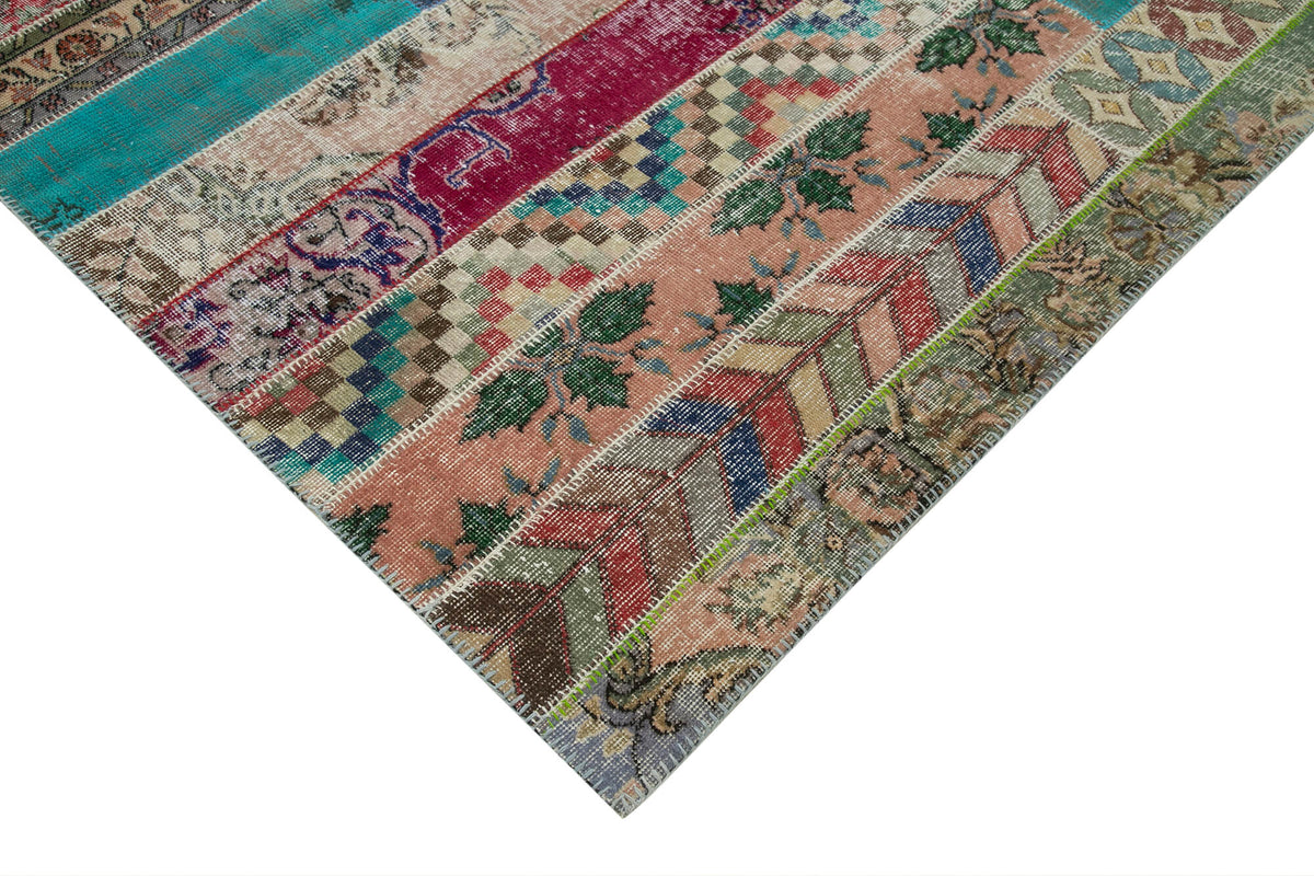 7x10 Multicolor Modern Patchwork Rug - 31008