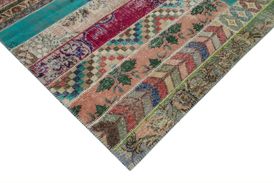 7x10 Multicolor Modern Patchwork Rug - 31008