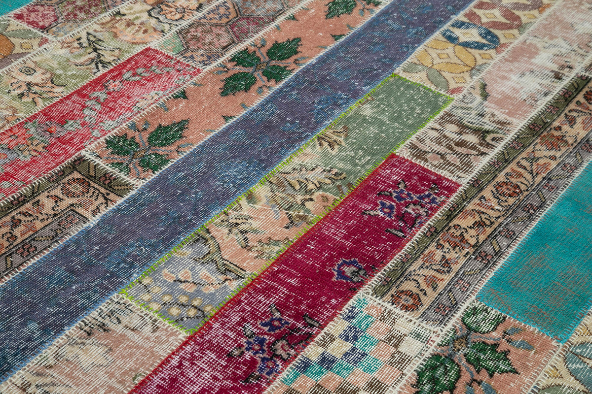 7x10 Multicolor Modern Patchwork Rug - 31008