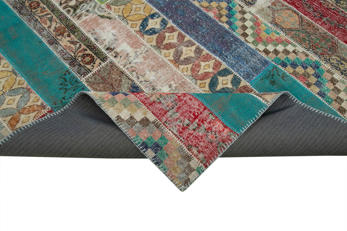 7x10 Multicolor Modern Patchwork Rug - 31008