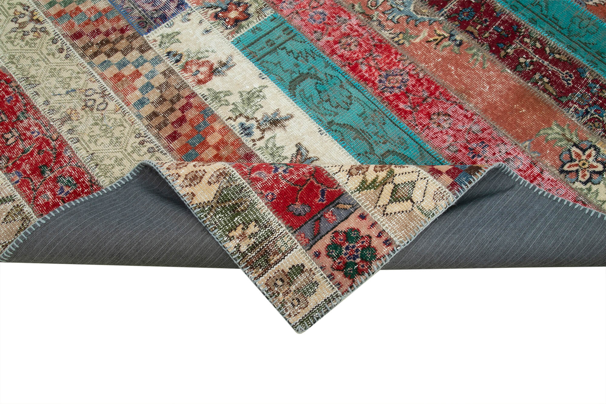7x10 Multicolor Modern Patchwork Rug - 31009