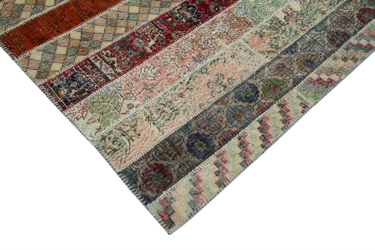 7x10 Multicolor Modern Patchwork Rug - 31010