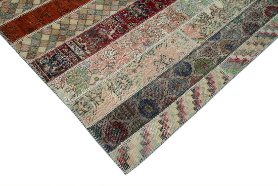 7x10 Multicolor Modern Patchwork Rug - 31010